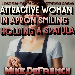 attractive woman in apron smiling holding a spatula thumbnail